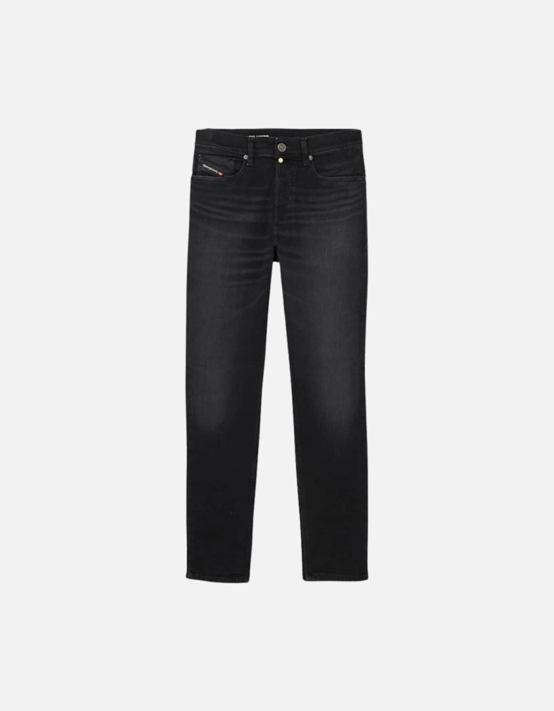 D-Fining Tapered Fit Plain Black Wash Denim Jeans