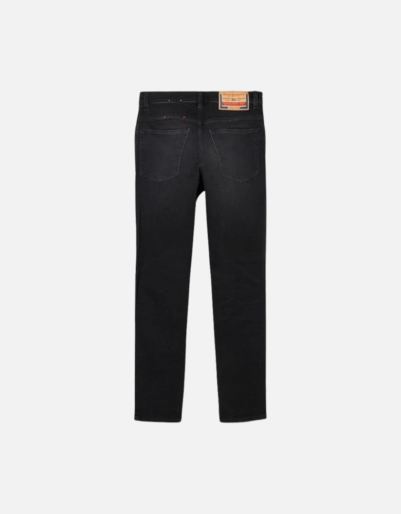 D-Fining Tapered Fit Plain Black Wash Denim Jeans