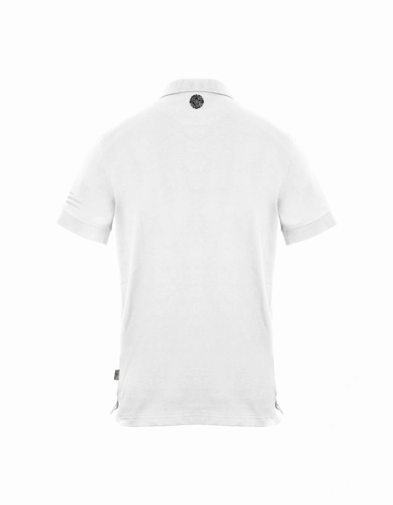 Plein Sport Circle Emblem Logo White Polo Shirt