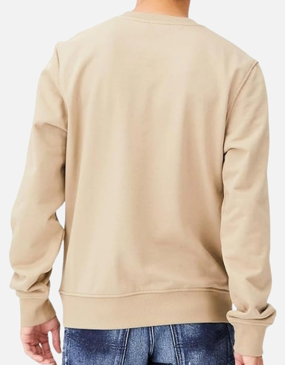 Small Patch Logo Beige Sweatshirt