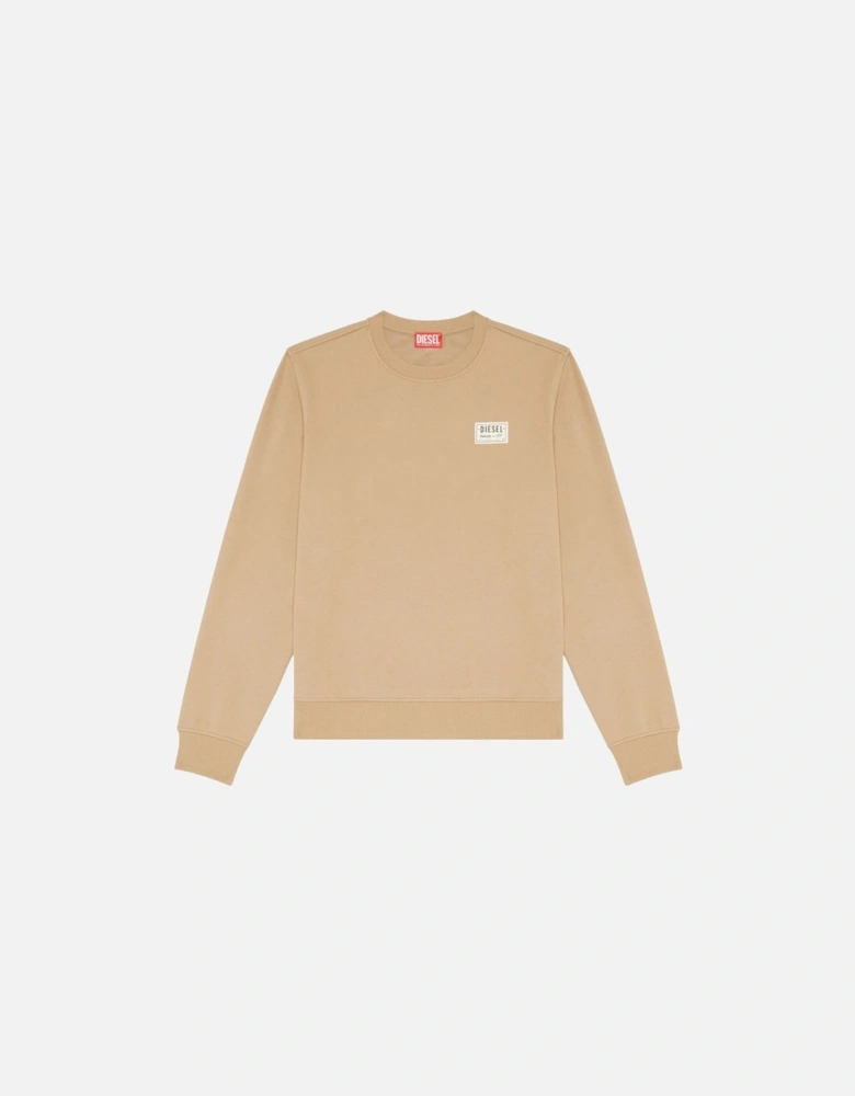 Small Patch Logo Beige Sweatshirt