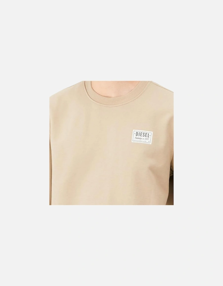 Small Patch Logo Beige Sweatshirt