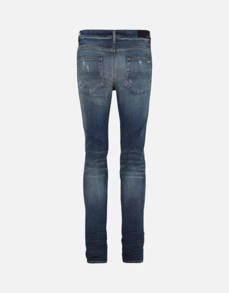 Slim Fit Slash Deep Classic Blue Denim Jeans