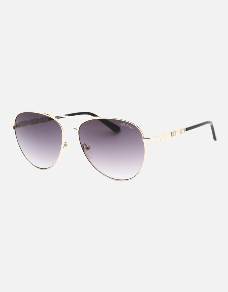 Gradient Smoke Lensed Gold Sunglasses