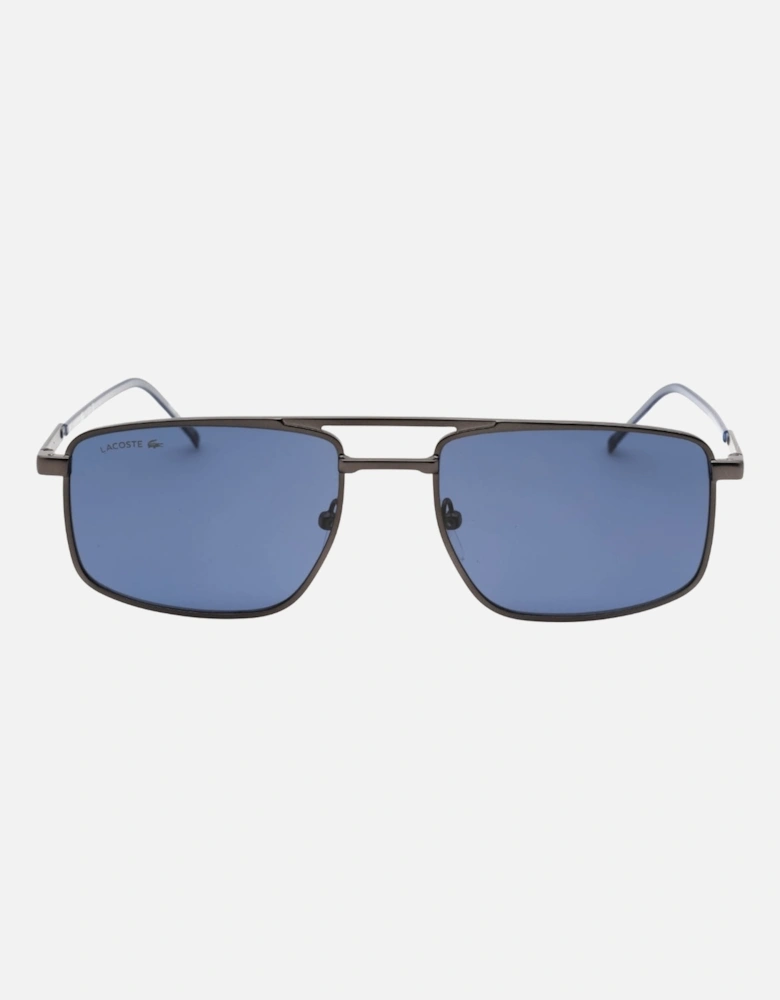 Blue Lensed Matte Dark Grey Sunglasses