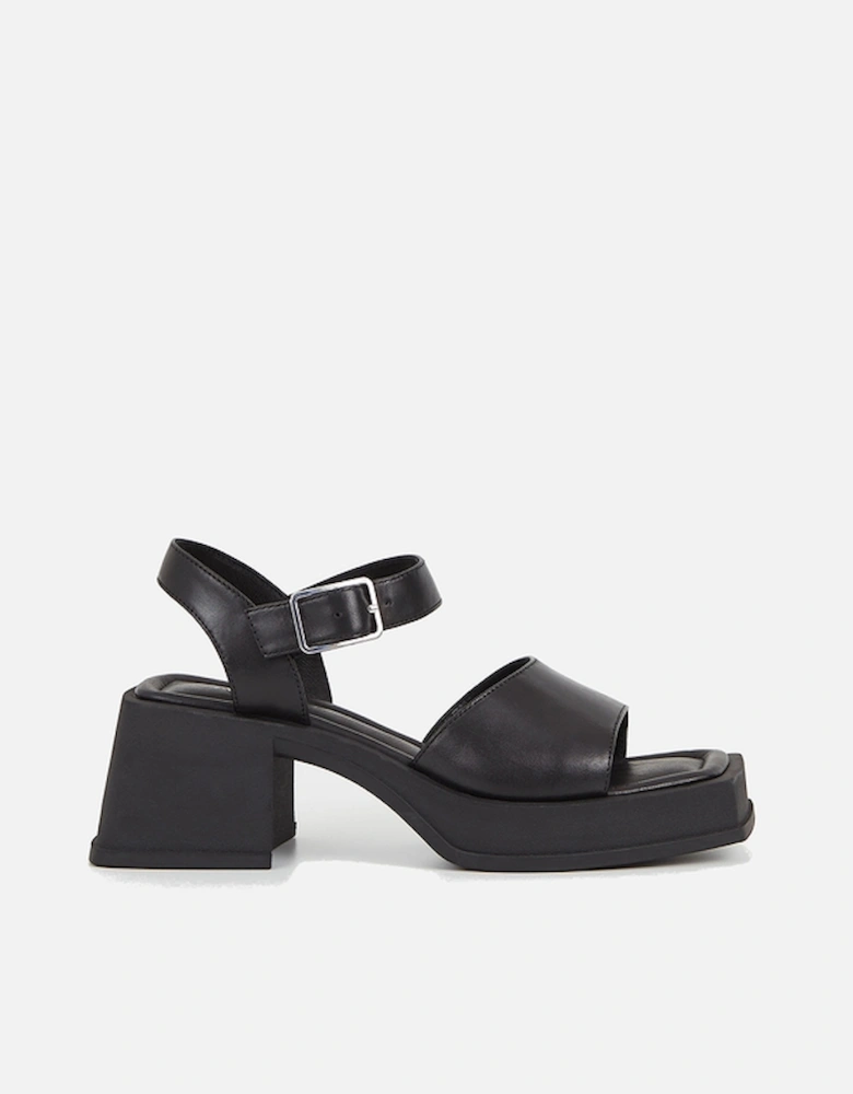 Hennie Leather Heeled Platform Sandals