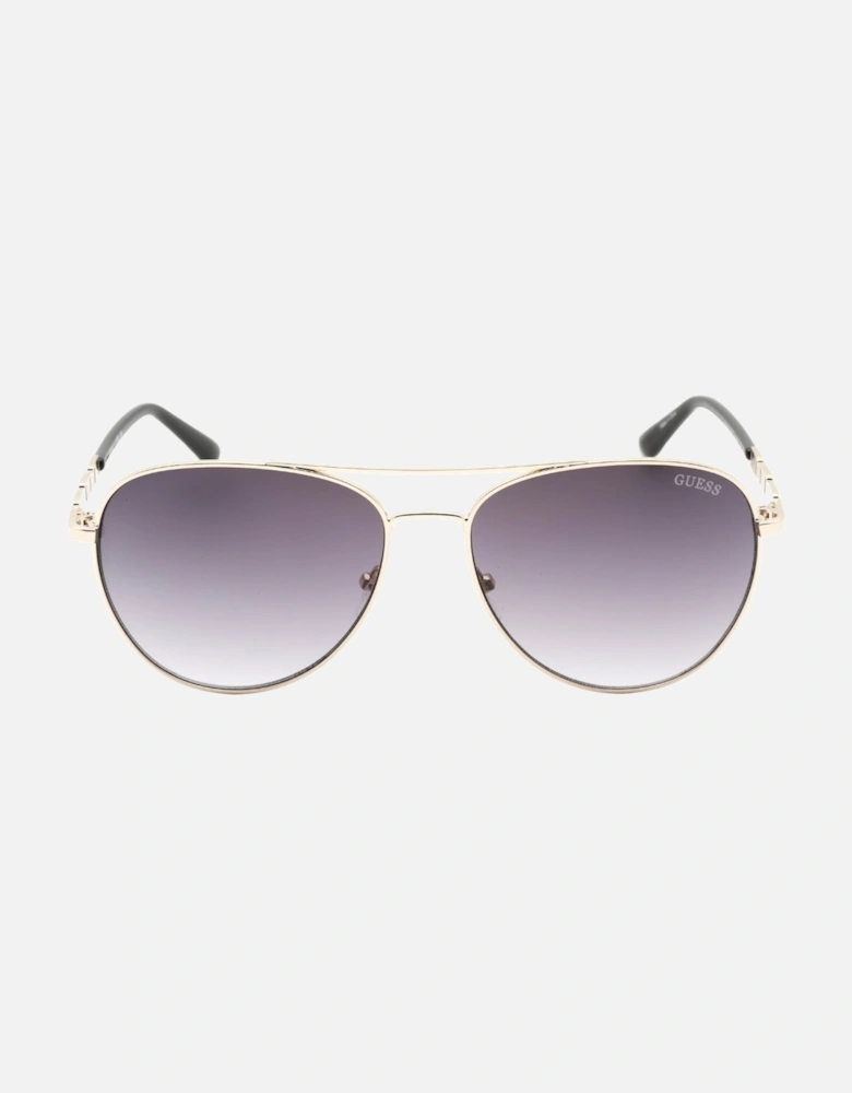 Gradient Smoke Lensed Gold Sunglasses