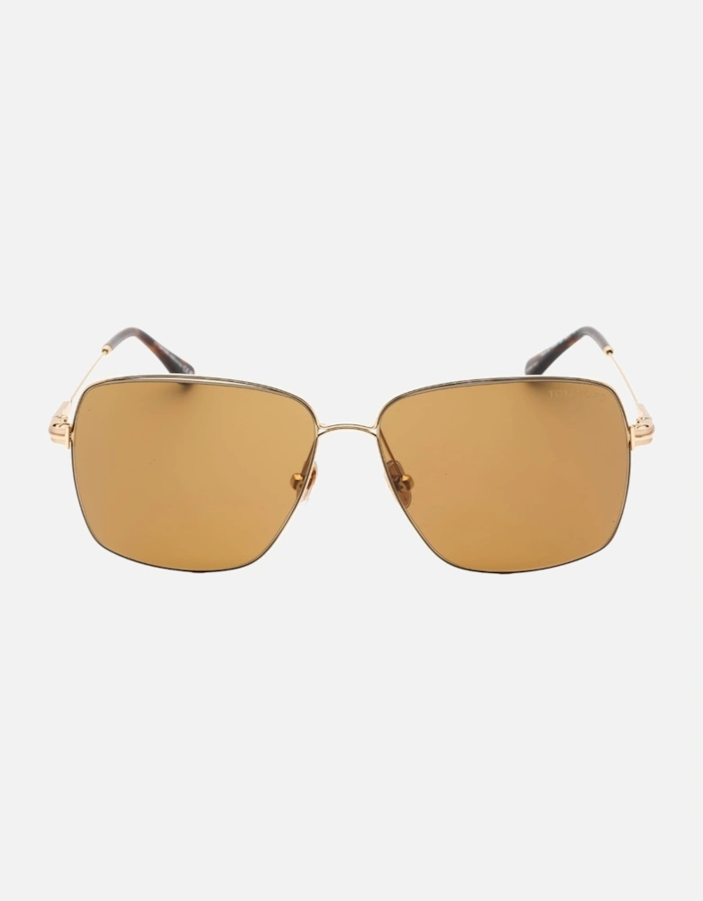 Pierre-02 Brown Lens Gold Sunglasses