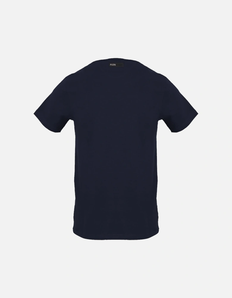 Plein Sport Scratched Logo Navy Blue T-Shirt