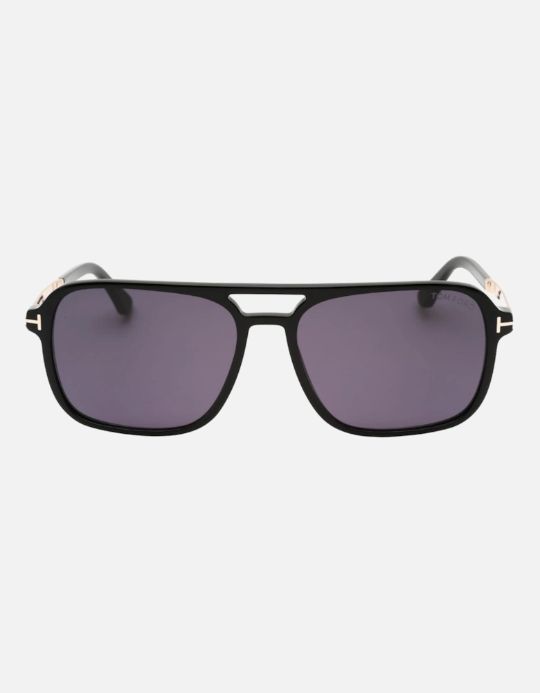 Crosby Shiny Black Sunglasses