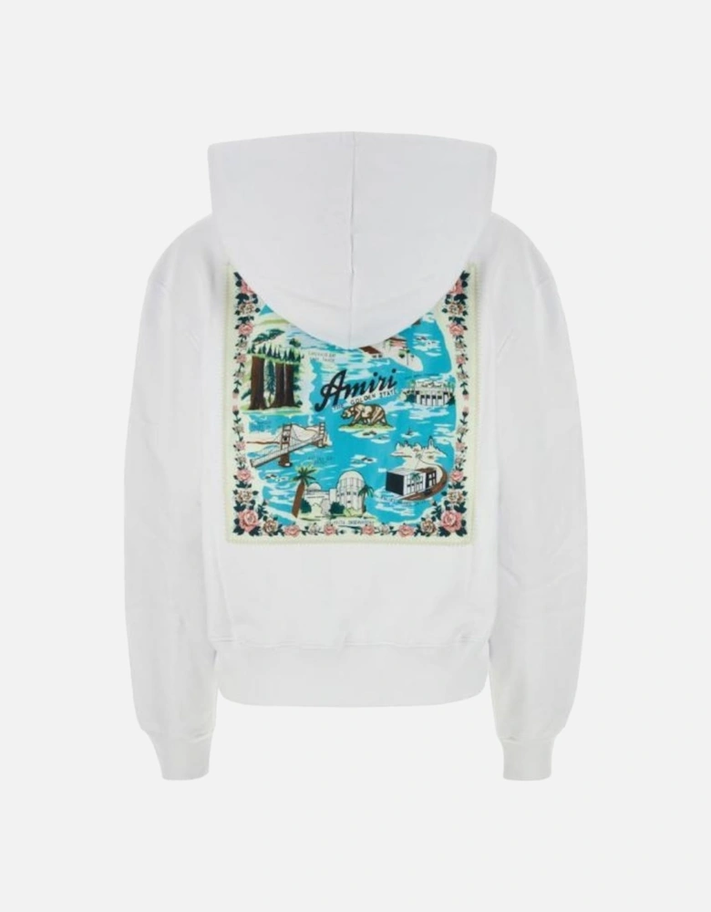 California Hawaiian Design White Hoodie