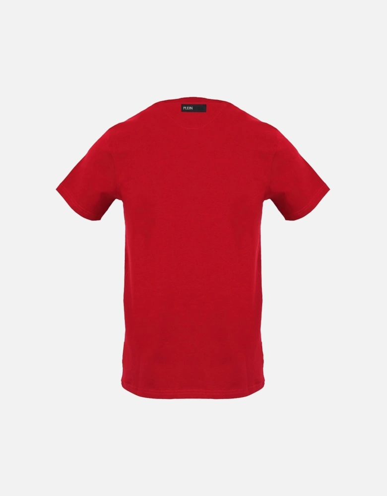 Plein Sport Scratched Logo Red T-Shirt