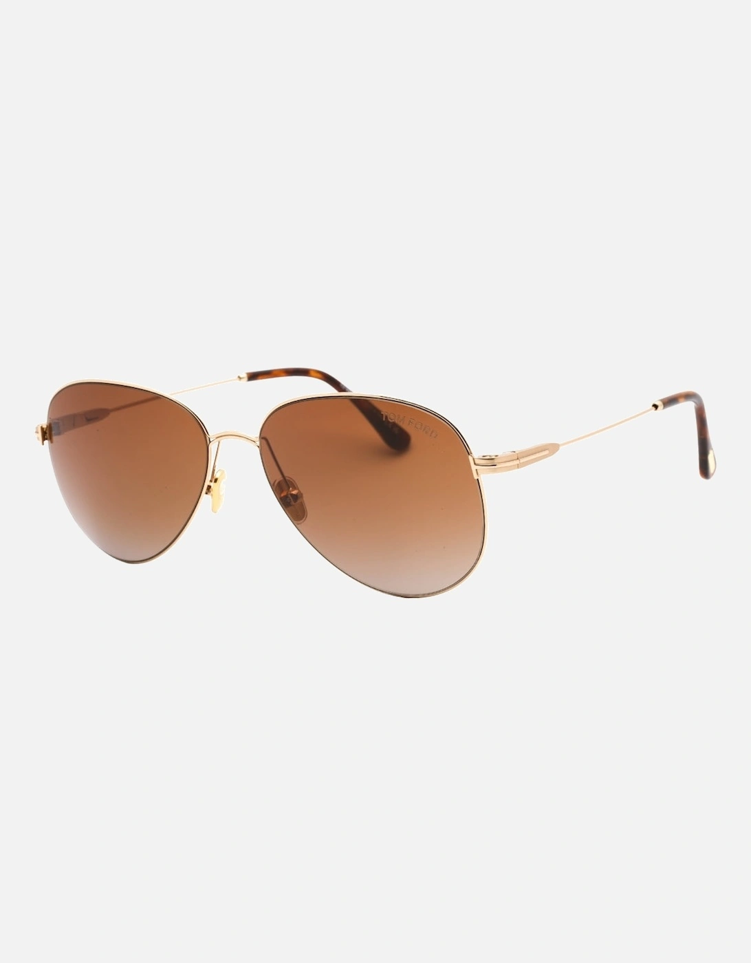 Porscha Dark Brown Lens Gold Sunglasses