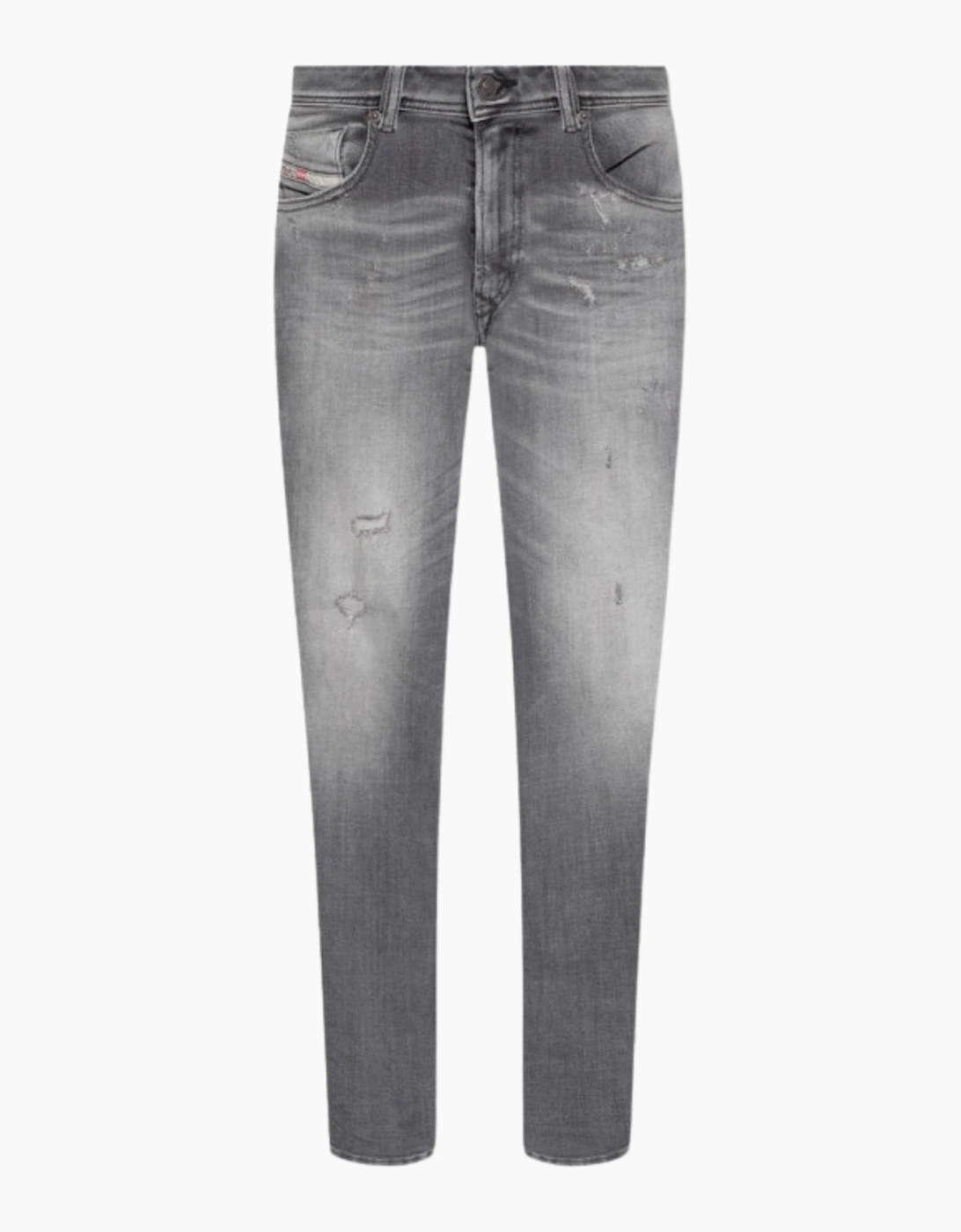 Diesel Men's Grey 1979 Sleenker Frayed Faded Denim Jeans  29/32 W29 L32