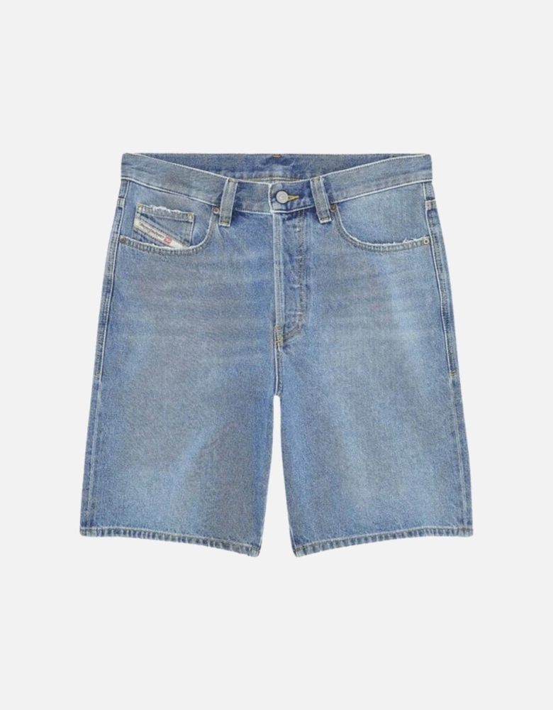 Regular-Short Medium Blue Shorts