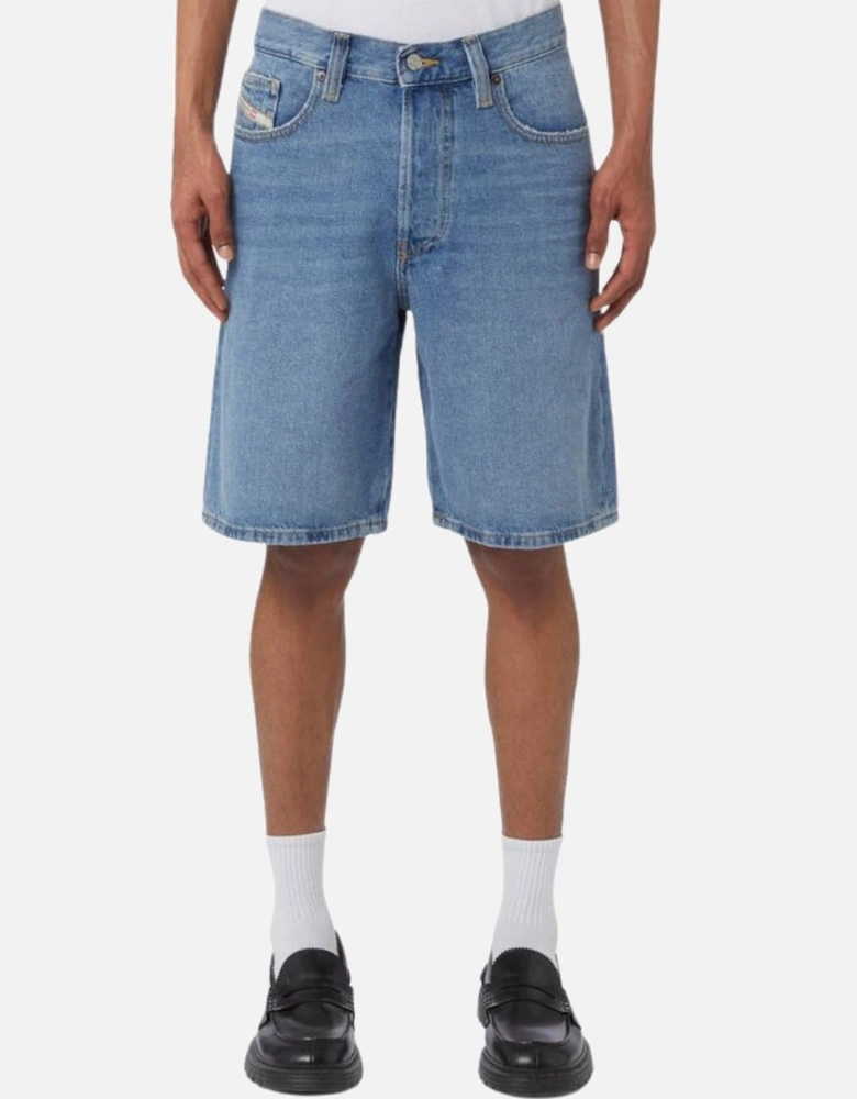 Regular-Short Medium Blue Shorts