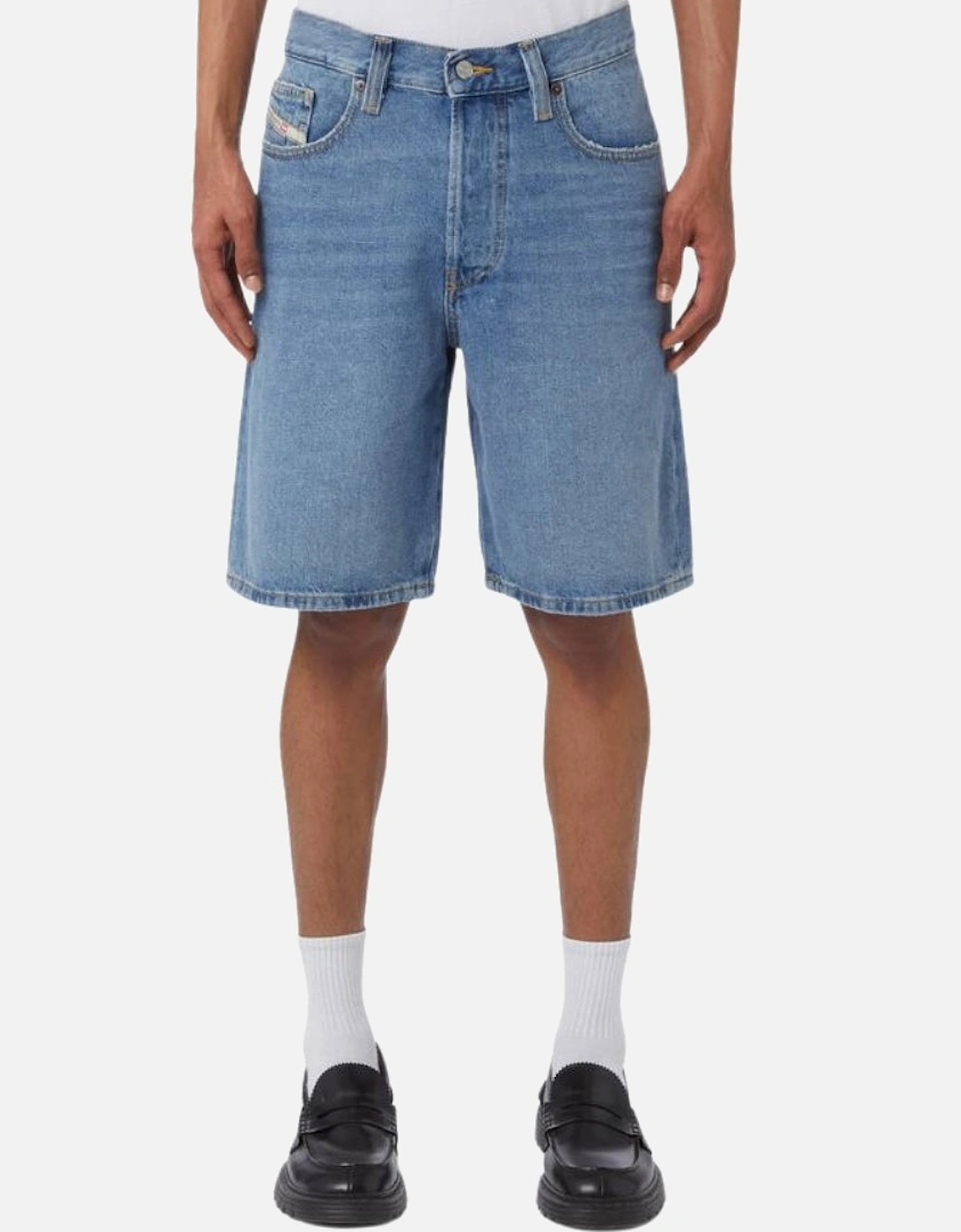 Regular-Short Medium Blue Shorts