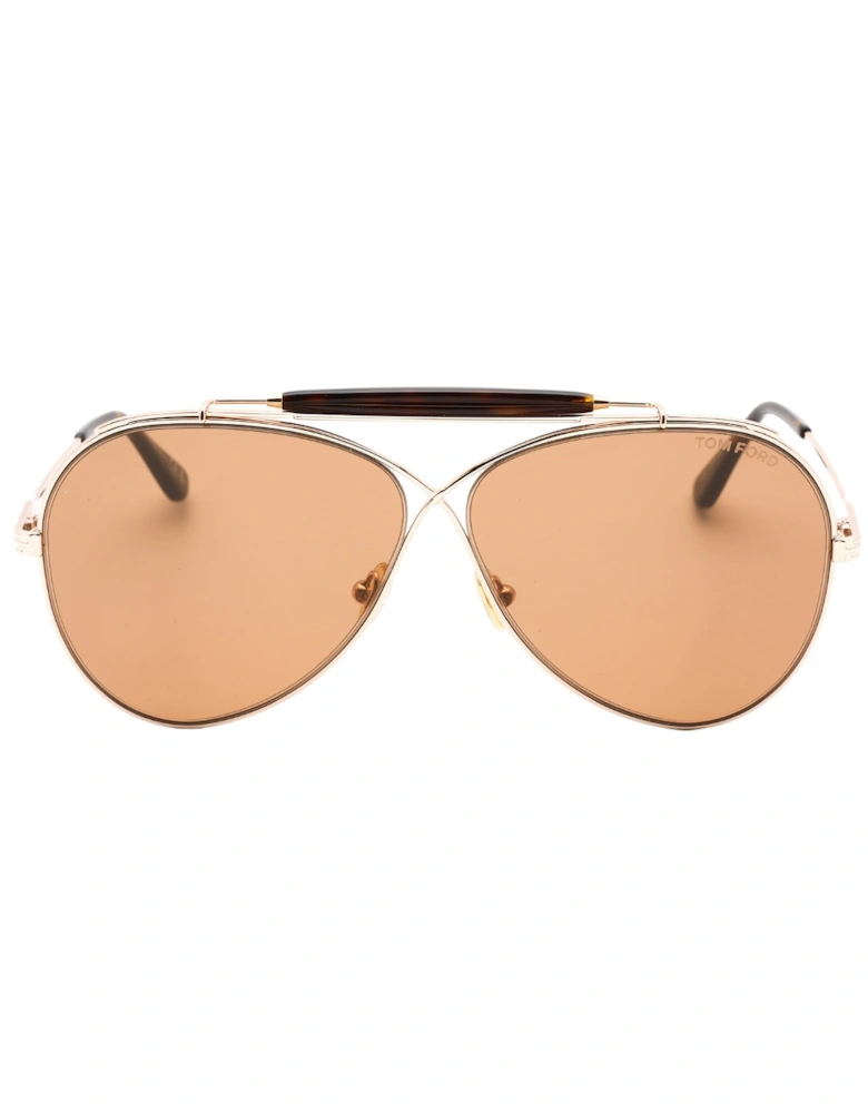 Holden Brown Lens Shiny Rose Gold Sunglasses