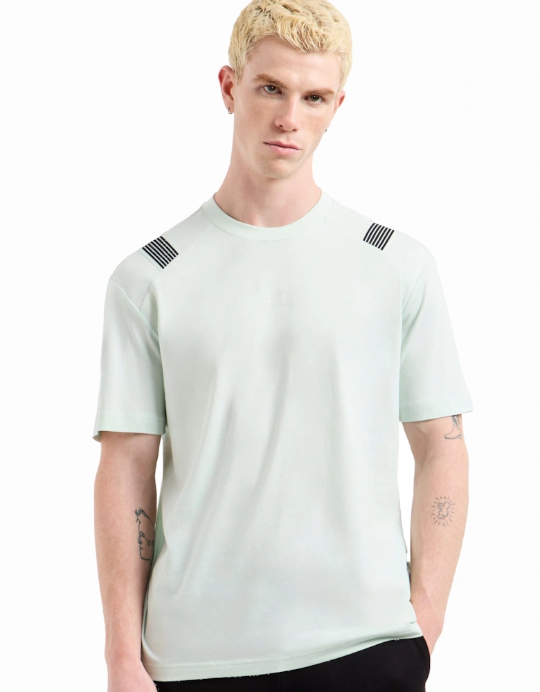 Emporio Armani Visibility 7 Lines T-Shirt Pale Blue Mint