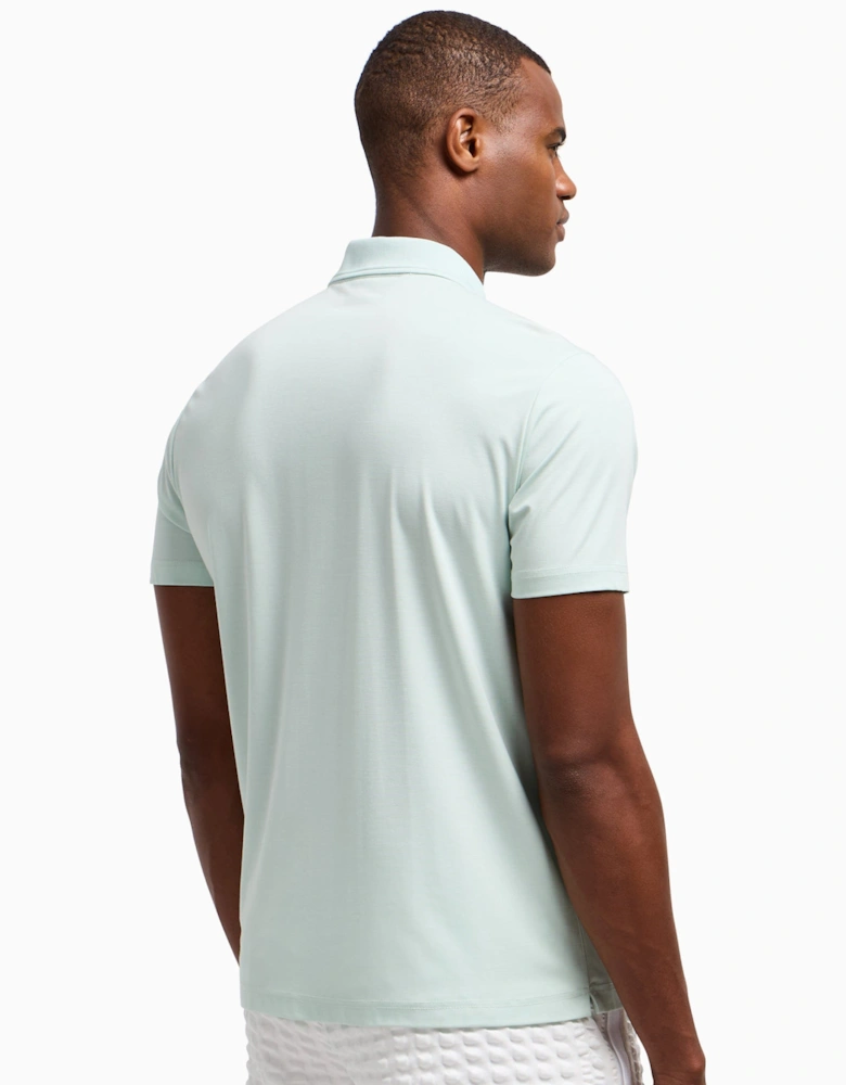 Emporio Armani Tennis Pro VENTUS7 Polo Shirt Pale Blue Mint