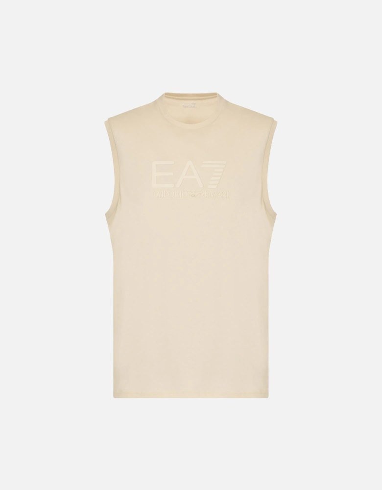 Emporio Armani Visibility Tonal Logo Tank Vest Almond Milk