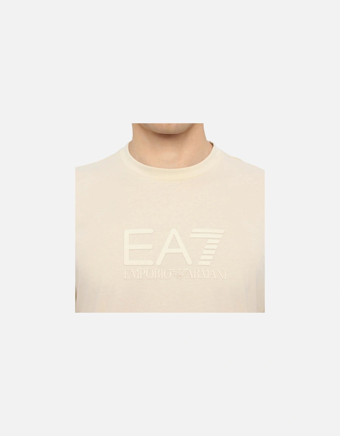 Emporio Armani Visibility Tonal Logo T-Shirt Almond Milk