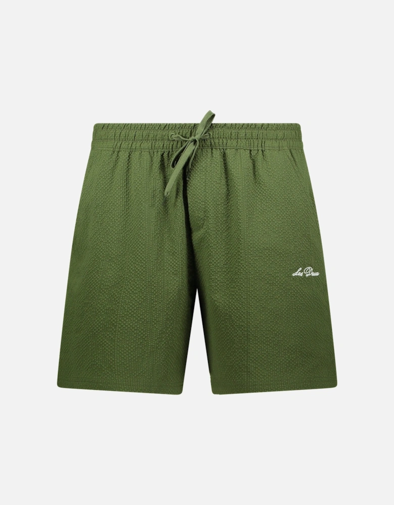 Stan Seersucker Swim Shorts 2.0 - Chive Green