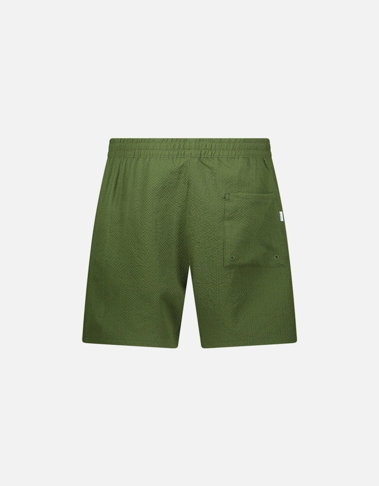 Stan Seersucker Swim Shorts 2.0 - Chive Green