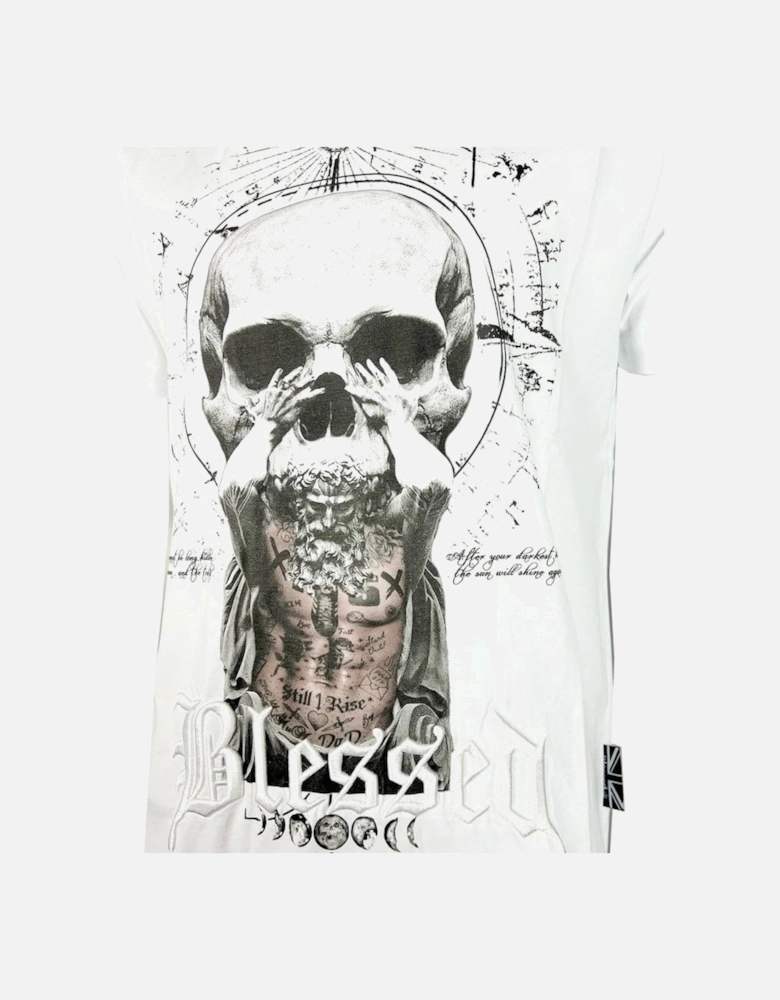 Eclipse Skull T Shirt White