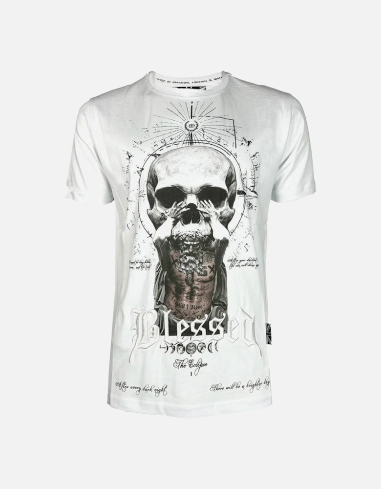 Eclipse Skull T Shirt White