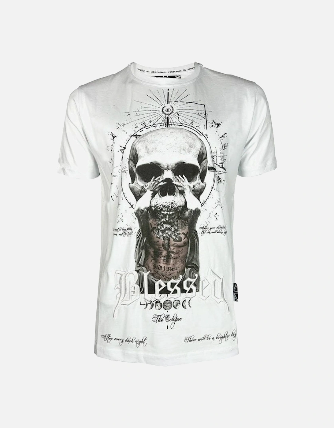 Eclipse Skull T Shirt White, 3 of 2