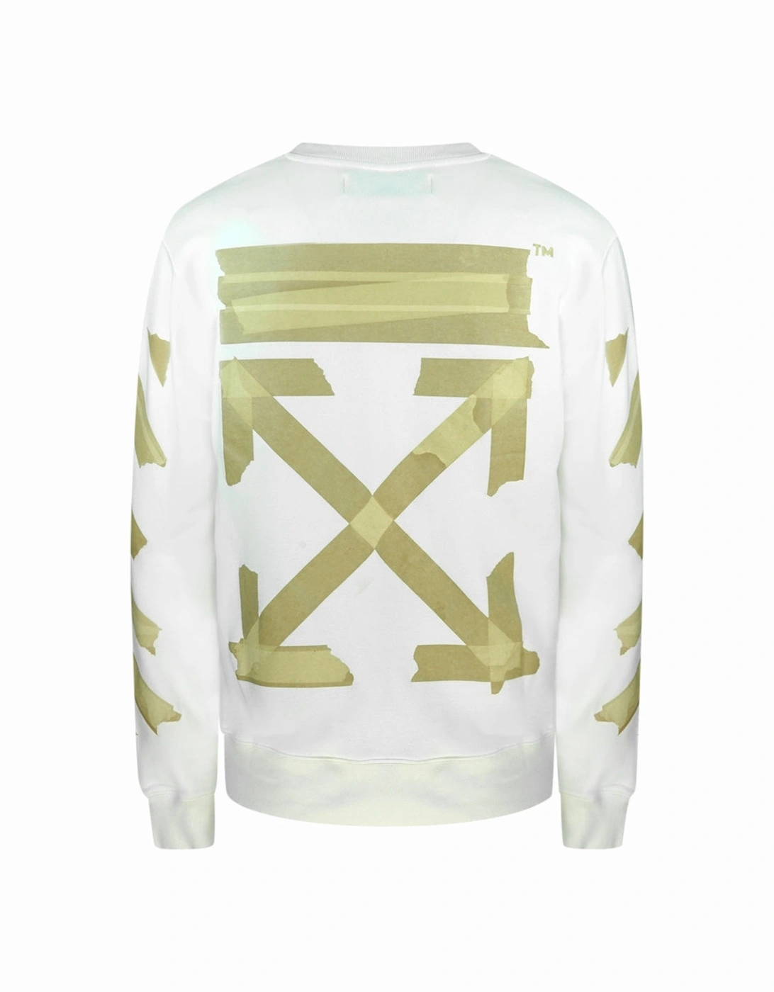 Off White Tape Logo White Sweatshirt