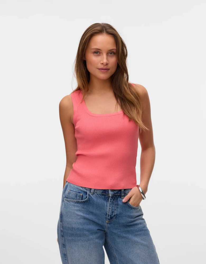 Poppy Sleeveless Square Neck Top Tea Rose