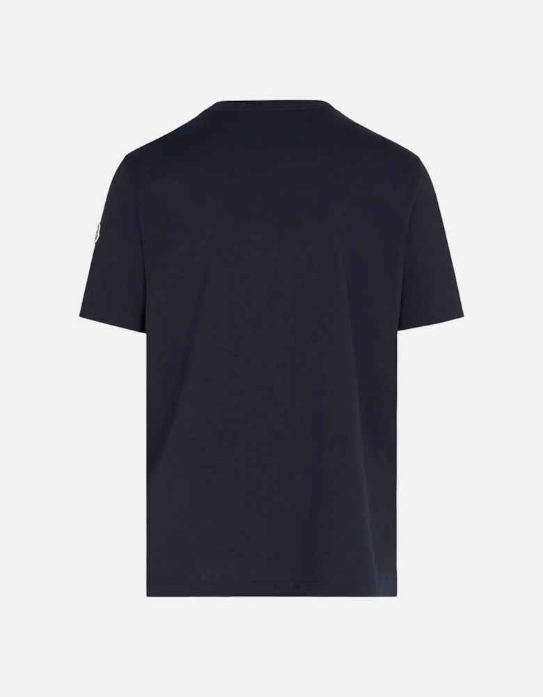 Branded Cotton T-Shirt Navy