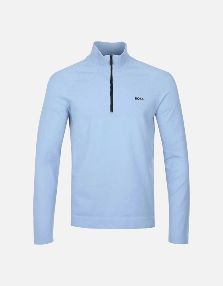 Boss K_seamless Tech_qz Half Zip Knitwear Open Blue