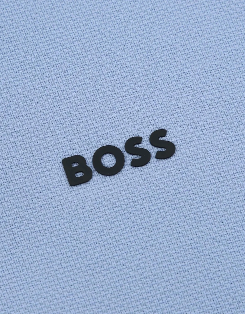 Boss K_seamless Tech_qz Half Zip Knitwear Open Blue