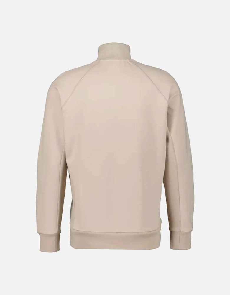 Boss Skaz Rib Full Zip Knitwear Open Beige