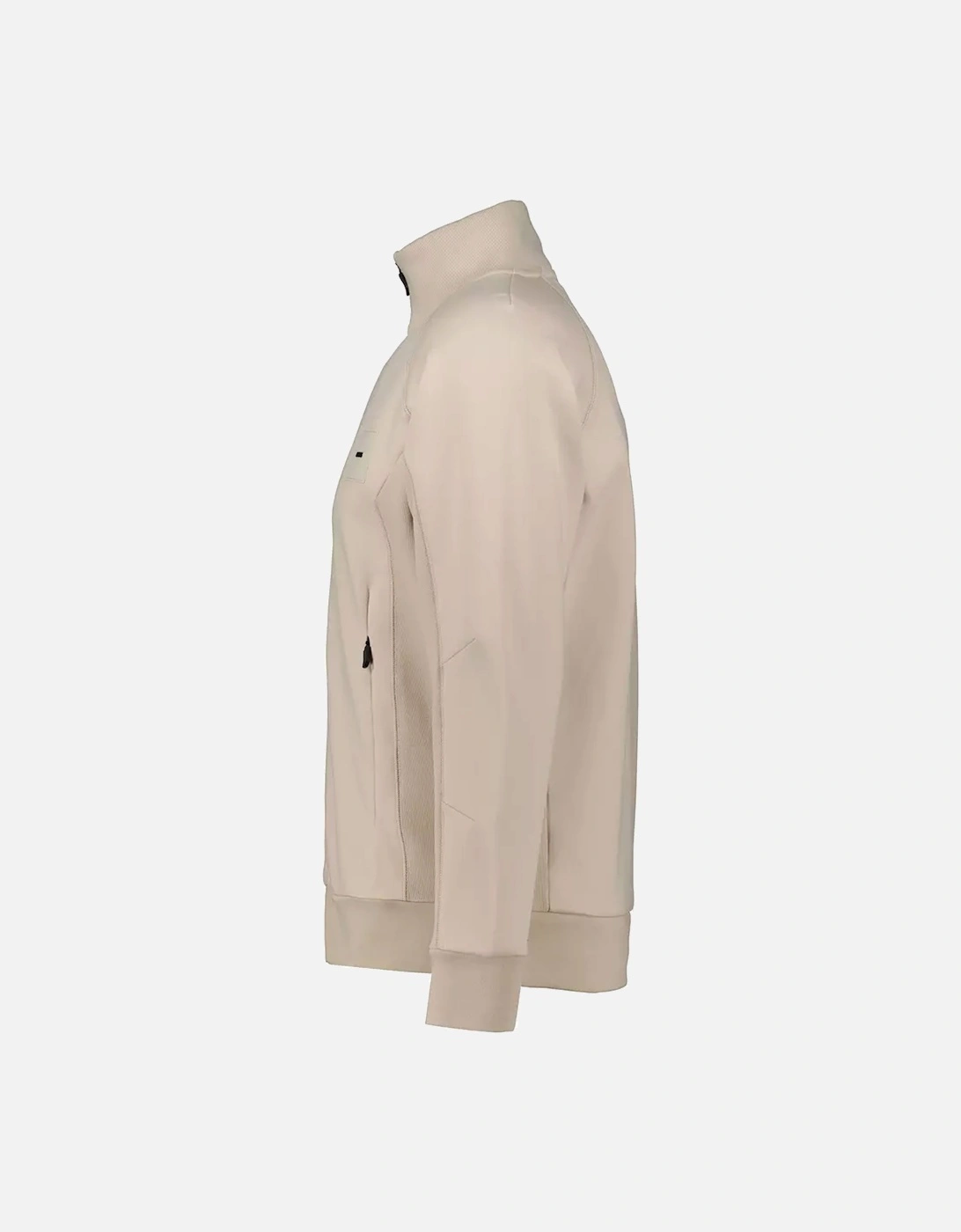 Boss Skaz Rib Full Zip Knitwear Open Beige