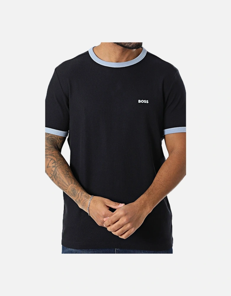 Boss Tee Tape Rib T Shirt Dark Blue