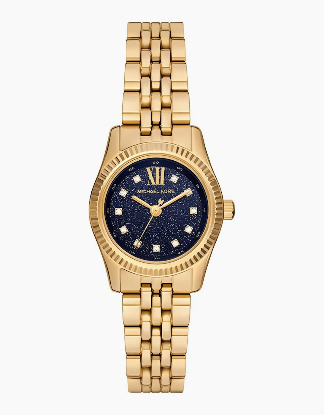 Michael Kors Women's Black Mk4802 Lexington Blue Dial Watch