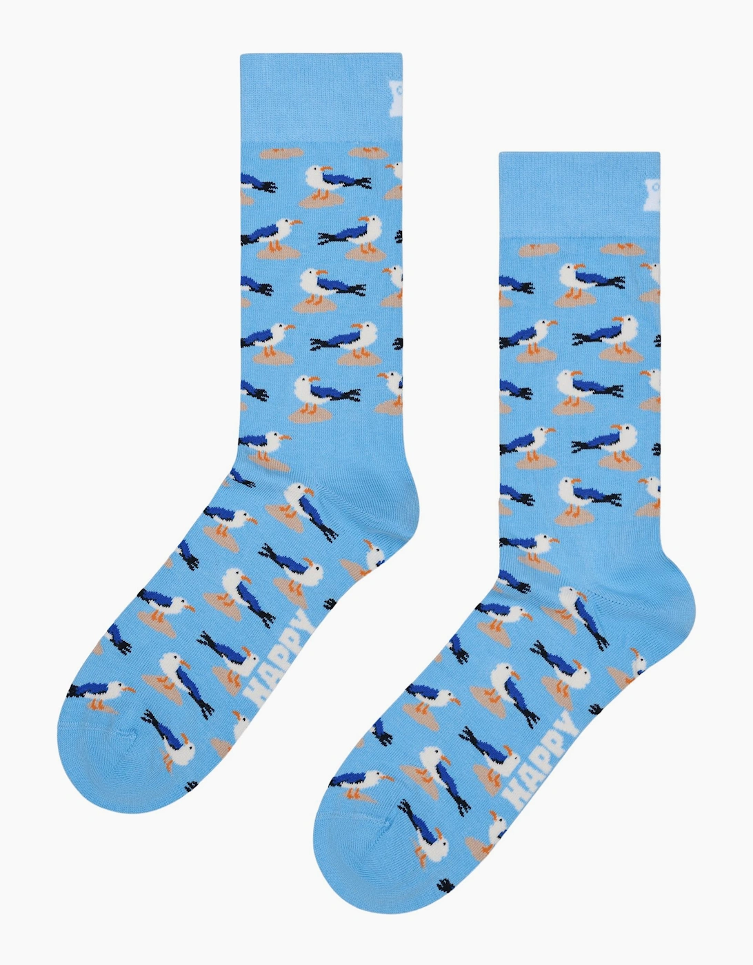 Women's Seagull Socks, Light Blue - Size: 5/4/4.5/7/6.5/6/5.5/3/3.5