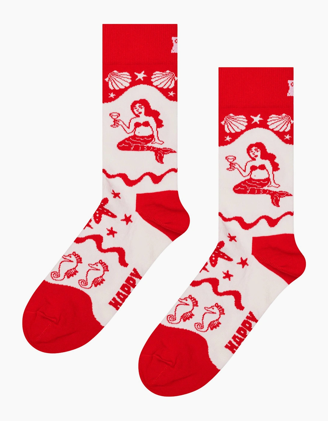 Happy Socks - Women's Socks - Mermaid - Red - EUR 41-46