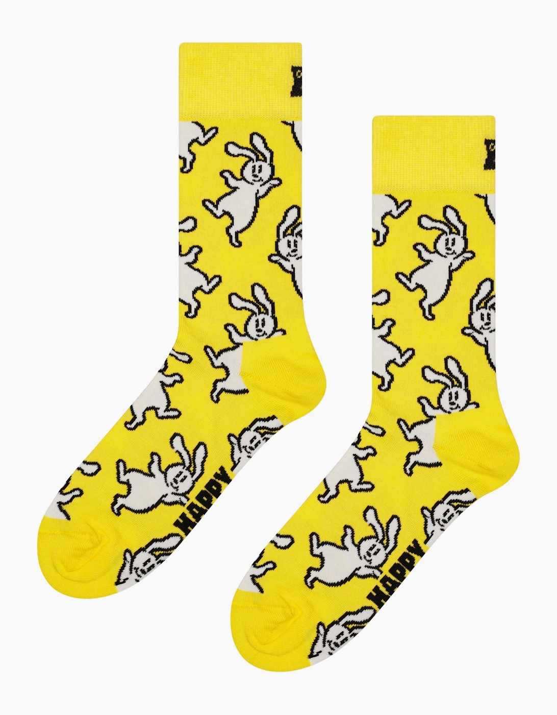 Happy Socks Women's Yellow/Yellow/Yellow/Yellow Easter Bunny Sock,  5.5/5/3.5/4/4.5/7/6.5/6/3 Eur Size 36-40