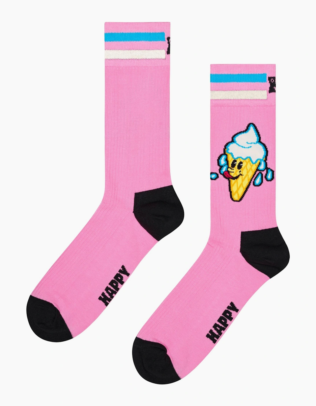 Happy Socks Women's Pink Ice Cream Socks, - Size: 5.5/5/3.5/4/4.5/7/6.5/6/3