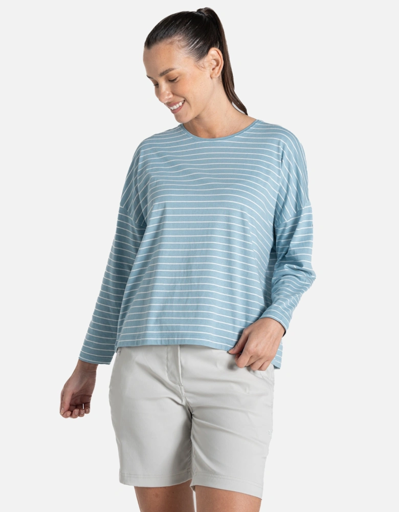 Womens/Ladies Kielder Stripe Long-Sleeved T-Shirt