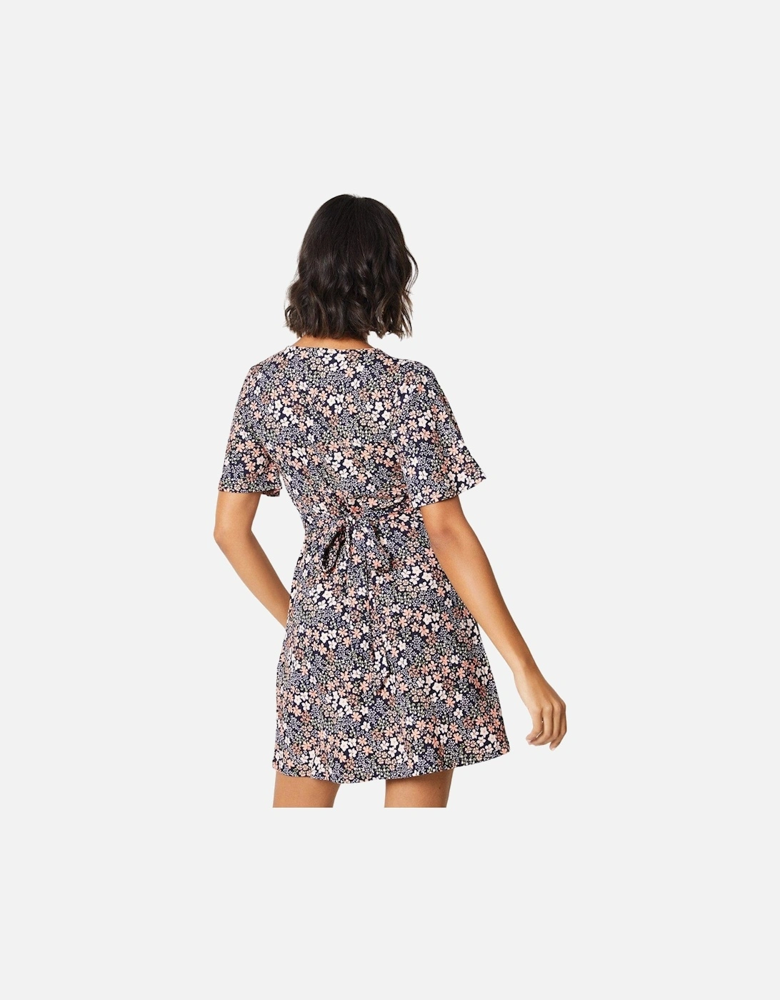 Womens/Ladies Ditsy Print Empire Seam Mini Dress