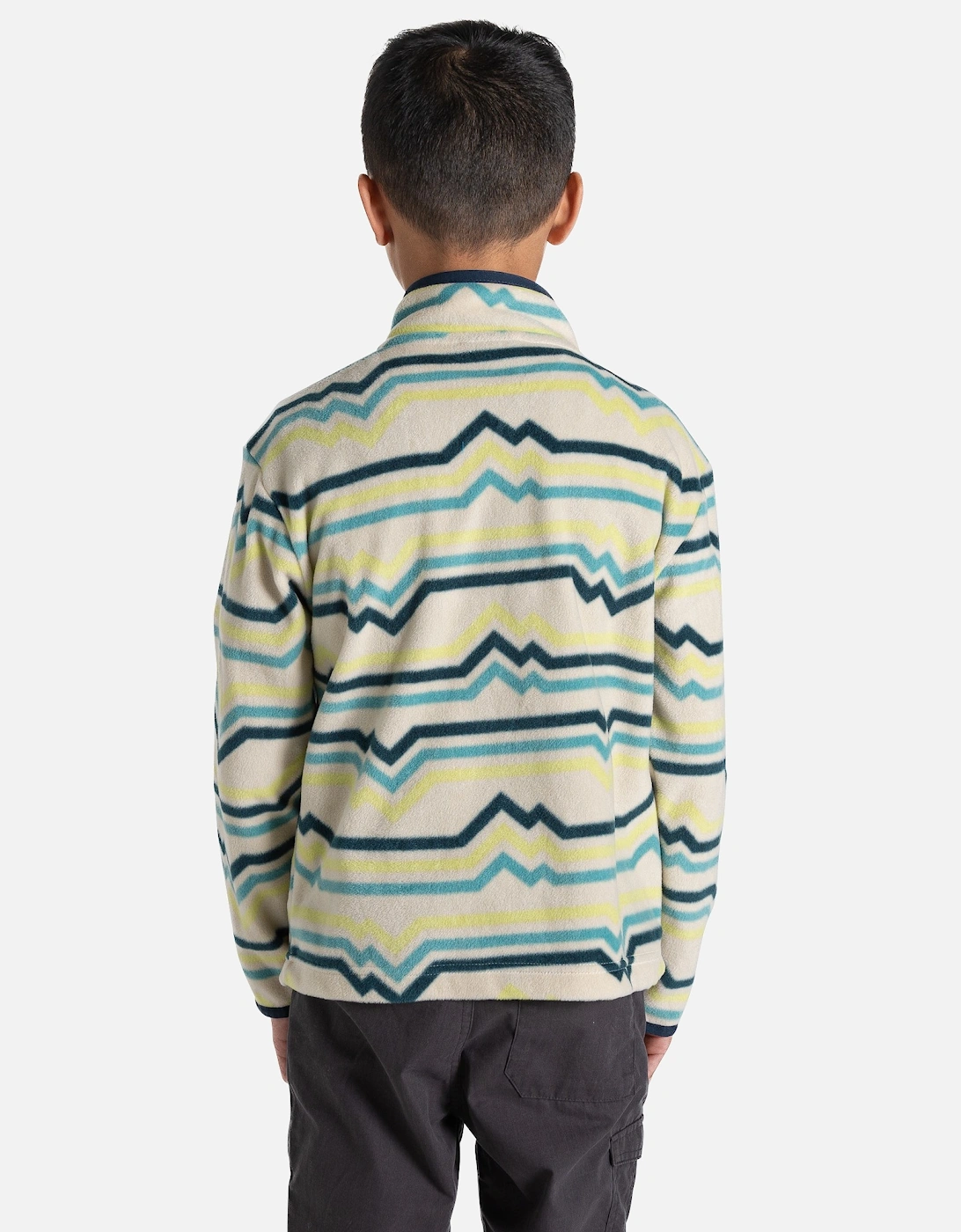 Childrens/Kids Bachas Abstract Lines Half Zip Fleece Top