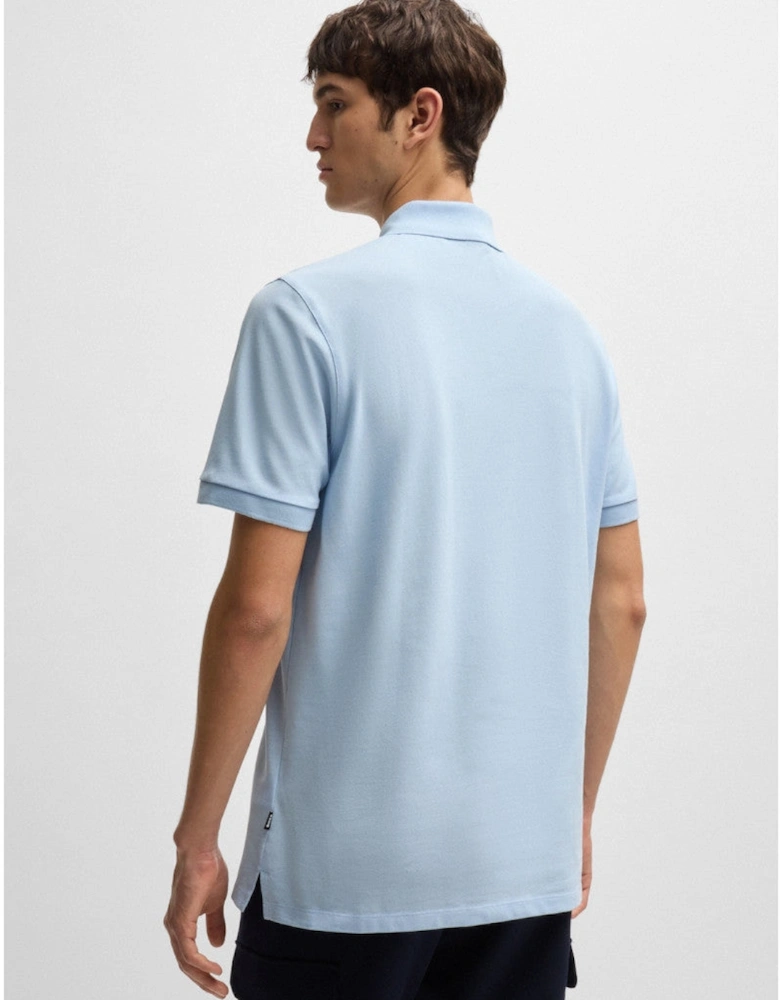 BOSS Black Pallas Polo Shirt 450 Light Pastel Blue