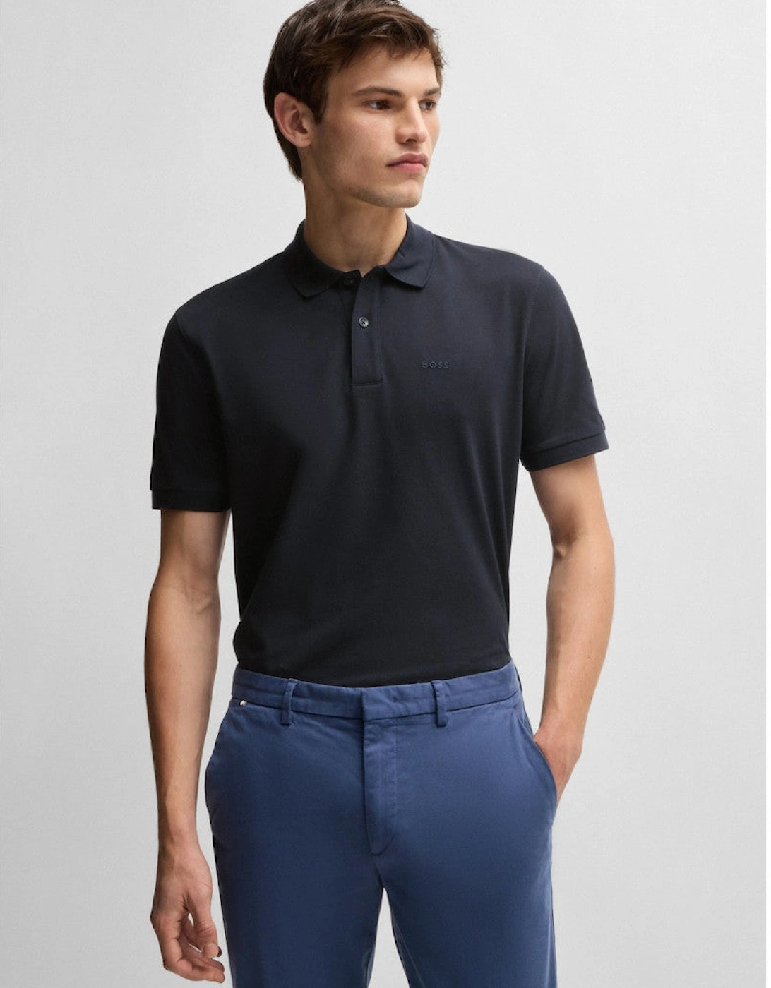 BOSS Black Pallas Polo Shirt 404 Dk Blue