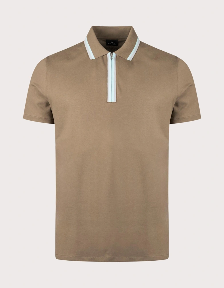 Quarter Zip Polo Shirt